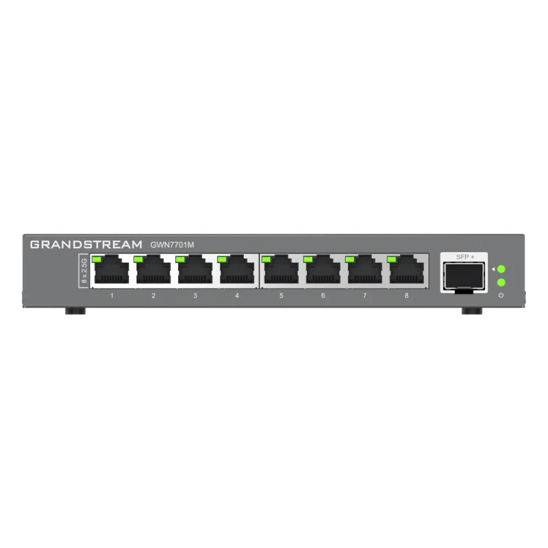 Switches de red Multi-Gigabit de 2.5G No Administrable / 8 Puertos RJ45 de 100/1000/2500Mbps / 1 puerto de fibra SFP+