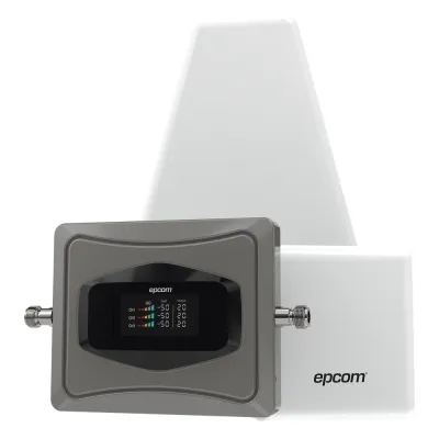 Kit Amplificador de Señal Celular 4G / Mejora las llamadas convencionales y VoLTE / Soporta los datos de las tecnologías 2G, 3G y 4G de TELCEL, AT&T y MOVISTAR / Cubre hasta 600 m2.