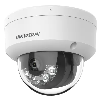 Domo IP 4 Megapixel / Lente 2.8 mm / Dual Light (30 mts IR + 30 mts Luz Blanca) / Micrófono Integrado / Antivandálico IK08 / Motion Detection 2.0 / Exterior IP67 / H.265 / PoE / ONVIF / Micro SD