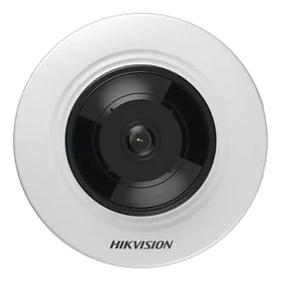 Mini Fisheye IP 5 Megapixel / Panorámica 180° - 360° / Microfono Integrado / 8 mts IR / Uso en Interior / PoE / Múltiples Vistas por iVMS-4200 / Alarmas I/O / Micro SD