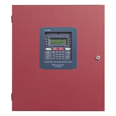 Panel de control de incendio direccionable con comunicador IP y POTS integrado, 318 puntos por lazo SLC, expandible a 954 puntos
