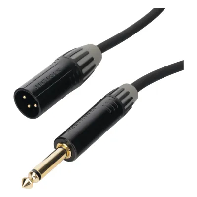 Cable de Audio | XLR 3 Polos Macho a Plug 1/4 in mono | Conector Seetronic Serie M SCMF3 - MP2X | Longitud 3m
