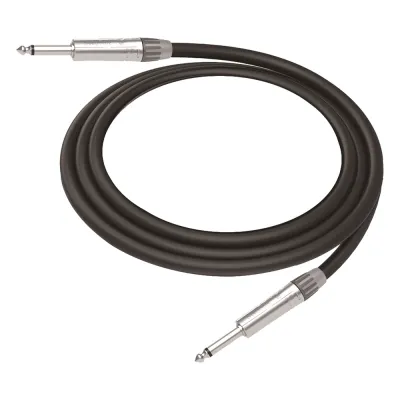 Cable de Audio | Plug 1/4 in a Plug 1/4 in Mono | Carcasa Cromada | Conectores Seetronic | Ideal para Instrumentos | Longitud 3m