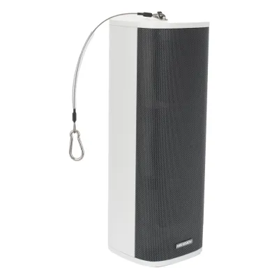 Bocina (Altavoz IP) | Tipo Columna | 60 Watts | No requiere amplificador | Exterior IP66 | Entrada de alarma | Voceo en tiempo real | Calendarización de audios | Micrófono y altavoz integrado
