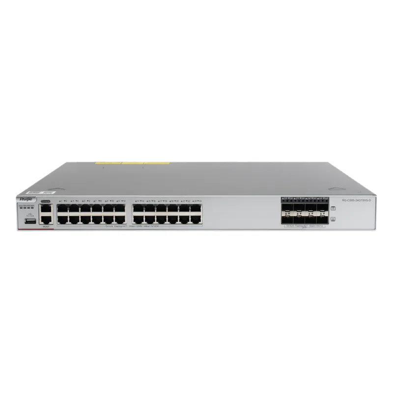 Switch Core Administrable Capa 3 con 24 puertos Gigabit + 8 SFP+ para fibra 10Gb, gestión gratuita desde la nube.