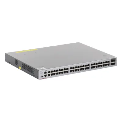 Switch Core Administrable Capa 3 con 48 puertos Gigabit + 4 SFP+ para fibra 10Gb, gestión gratuita desde la nube.
