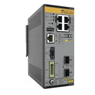 Switch Industrial L2+, Puertos 4x 10/100/1000T con PoE++, 2x 1G/10G SFP+, PoE++ (TAA)