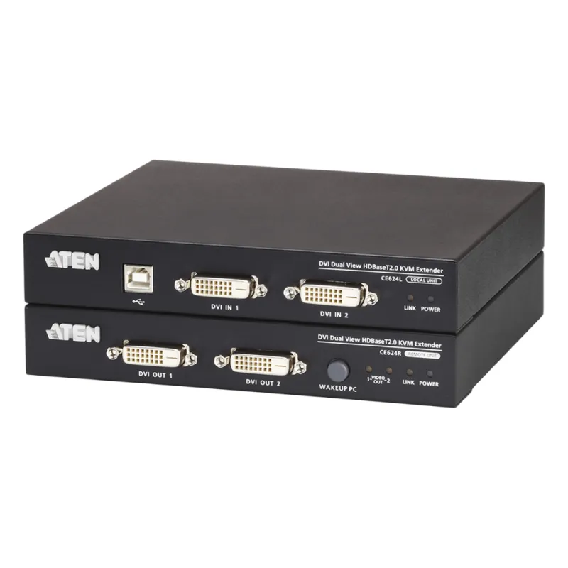 Extensor KVM | HDBaseT™ | 2.0 DVI dual display USB | 1920 x 1200 a 100m