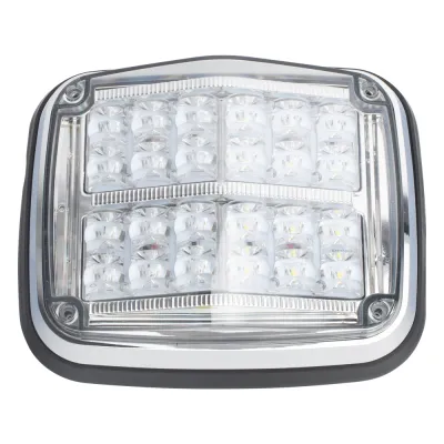 Luz de advertencia de 8 X 6", Color Rojo / Claro, SAE, IP67, Ideal para Ambulancias