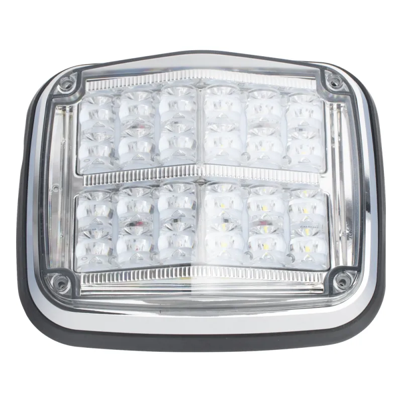 Luz de advertencia de 8 X 6", Color Rojo / Claro, SAE, IP67, Ideal para Ambulancias