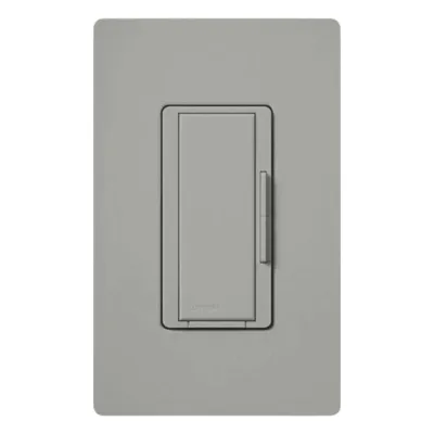 Atenuador remoto auxiliar de pared para control multiubicación, sistema RadioRA 2 Maestro RF, color gris