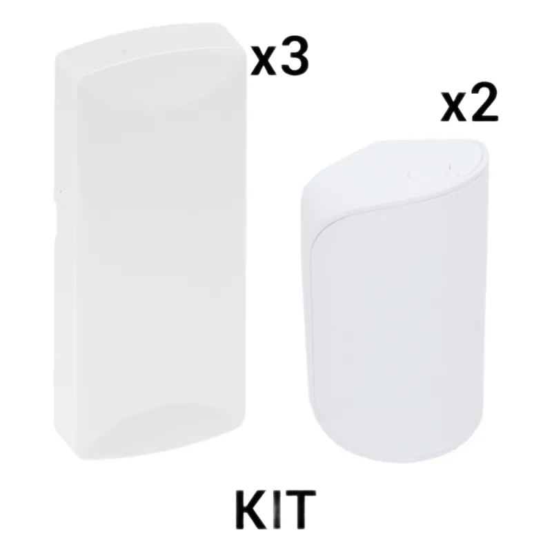 KIT Básico Sensores Inalámbricos - Incluye 3 Contactos Magnéticos y 2 PIR - Compatibles con DSC