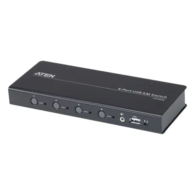 Switch KM USB| 4 Puertos | Boundless Switching | RS232 | Controla 4 Computadoras con 1 Teclado/Mouse