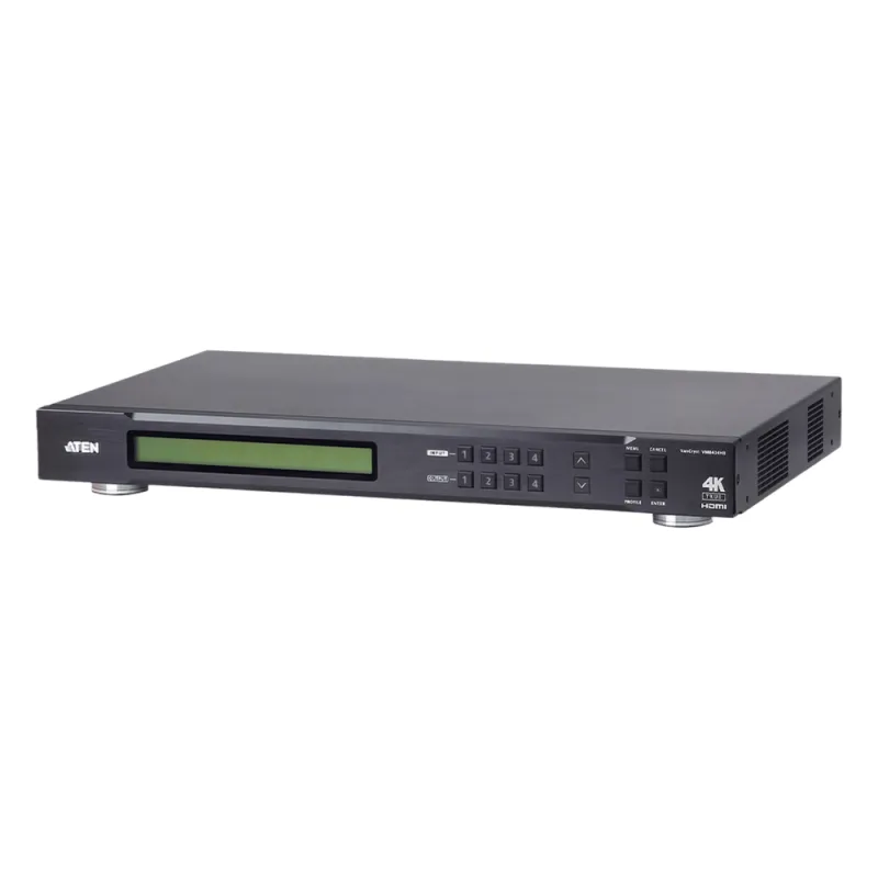 Switch Matricial | 4x4 | True 4K | 4096x2160 / 384 x2160 a 60 Hz | HDR 4:4:4 | HDCP 2.2 | Diferentes Métodos de Control | EDID Expert™