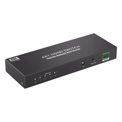 Switch Conmutador HDMI 4X1 | 4 Entradas 1 Salida | Velocidad de trasmisión 48 Gbps | Resolución 8K | Salida de audio | HDCP 2.3