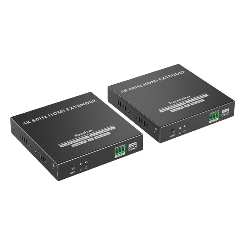 Kit Extensor HDMI para distancias de 120 metros | Soporta resolución 4K @60Hz | Cat 6, 6a y 7 | Salida Loop en el Tx para visualización local | Soporta control remoto del equi