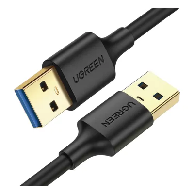 Cable USB-A 3.0 a USB-A 3.0 / 3 Metros / Macho a Macho / Conector Niquelado / Núcleo de Cobre Estañado / Blindaje Múltiple / Velocidad 5Gbps / No Requiere Controlador / Compatible con USB 2.0 Y USB 1.1