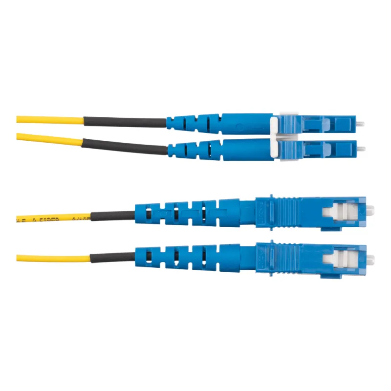 Jumper de Fibra Optica Monomodo 9/125 OS2, LC-SC Duplex, OFNR (Riser), Color Amarillo, 50 Metros