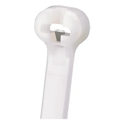 Cincho Dome-Top 305mm largo x 4.7mm ancho, Nylon 6.6, Color Natural. Paquete 1000 piezas