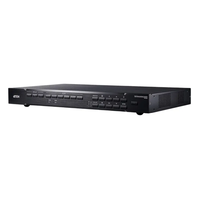 SWITCH MATRICIAL 7X3 | CON ESCALADOR DE VIDEO | STREAMING | MEZCLADOR DE AUDIO | HDBaseT | Receptor de IR