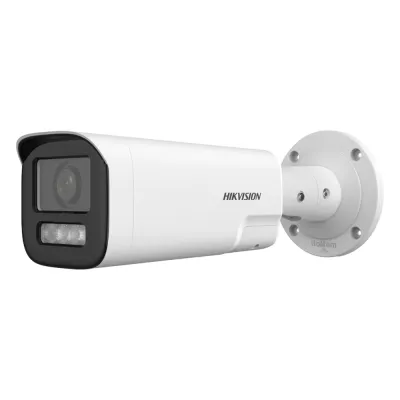 Bala IP 4 Megapíxel / Lente Mot. 2.8 a 12 mm / Dual Light (50 mts IR + 50 mts Luz Blanca) / ACUSENSE Lite / Audio de Dos Vías / Luz Intermitente y Alerta de Audio / Exterior IP67 / WDR 120 dB / PoE / Micro SD
