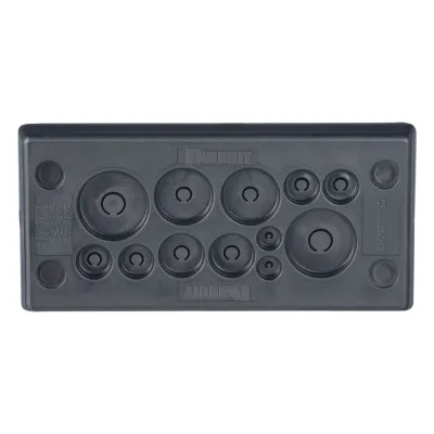 Pasacables Rectangular de Membrana, IP66, 3.39" x 1.42", 12 orificios, para Cables no Terminados. Color Negro
