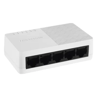 Switch No Administrable de 5 Puertos para Escritorio / Fast Ethernet 10 / 100 Mbps / Diseño Compacto y Estetico