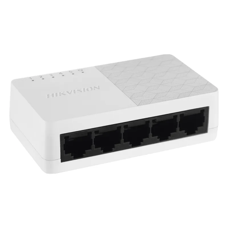Switch No Administrable de 5 Puertos para Escritorio / Fast Ethernet 10 / 100 Mbps / Diseño Compacto y Estetico