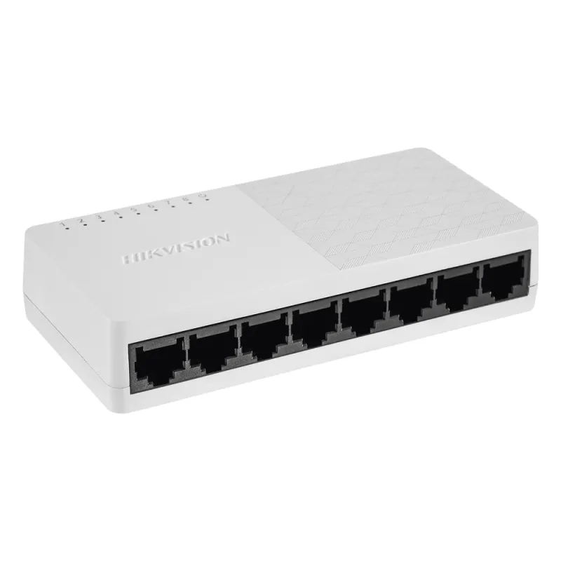 Switch No Administrable de Escritorio de 8 Puertos / Fast Ethernet 10 / 100 Mbps / Diseño Compacto y Estetico