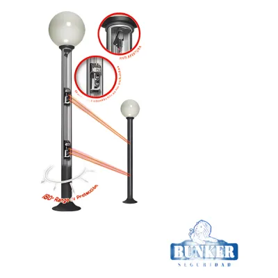 Carcasa Ultra Resistente y Elegante Tipo Farola Ideal para Sensores Fotoeléctricos/ Requiere PCGLOBE (No Incluido).