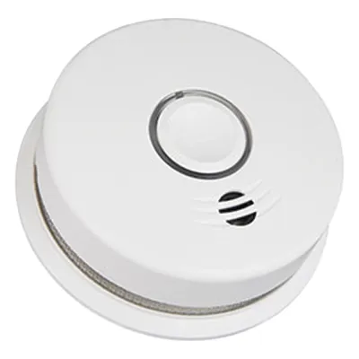 Alarma combinada de humo fotoeléctrico y monóxido de carbono, alámbrica 120 V CA, con batería de litio sellada de 10 años y alerta de voz
