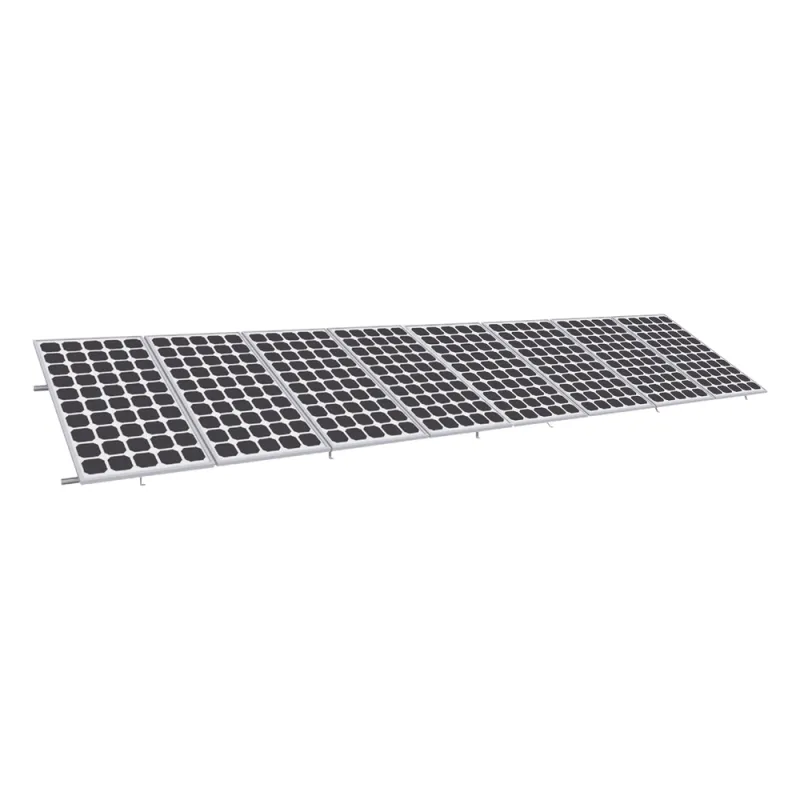 Montaje para Panel Solar, Riel "8" de 5400mm para Módulos de 550 a 660w con Espesor de 35mm, Velocidad de Viento Máx. 136km/h (20° a 45°)