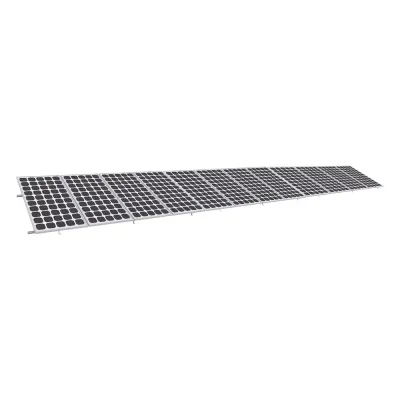 Montaje para Panel Solar, Riel "8" de 5400mm para Módulos con Espesor de 35mm, Velocidad de Viento Máx. 136km/h (20° a 45°)