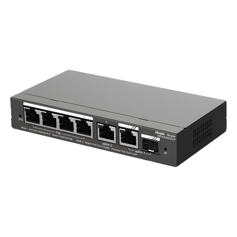 Switch Administrable Cloud 4 puertos Gigabit PoE+, 1 LAN Gigabit y 1 SFP, 54W