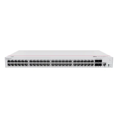Switch de Acceso Gigabit Administrable PoE Capa 2 / 48 puertos 10/100/1000 Mbps (PoE) / 4 Puertos 10GE SFP+ Uplink / ERPS / IMGP Snooping / DHCP Snooping / PoE Perpetuo / 380W / Administración Nube Gratis