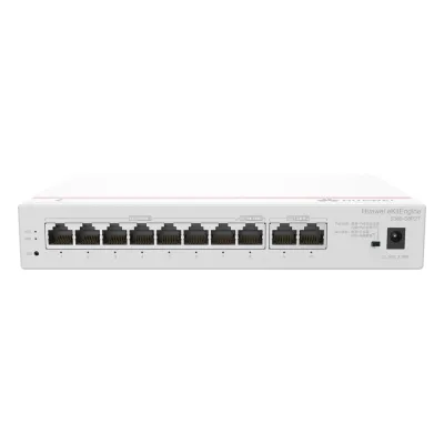 Router eKit / 2 Puertos WAN Gigabit / 1 Puerto LAN/WAN Gigabit / 7 Puertos PoE LAN Gigabit / Presupuesto PoE 124 W / Rendimiento de 2 Gbps / Controlador (64 APs) / Hasta 250 clientes / Libre de licenciamiento
