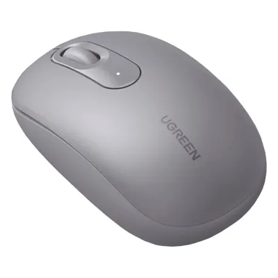 Mouse Inalámbrico 2.4G 800/1200/1600/2400 DPI | Función de 3 botones | Alcance 10m | Silencioso | Ergonómico | Anti-caída y Anti-interferencias | Batería Alcalina AA incluida | Color Grey.