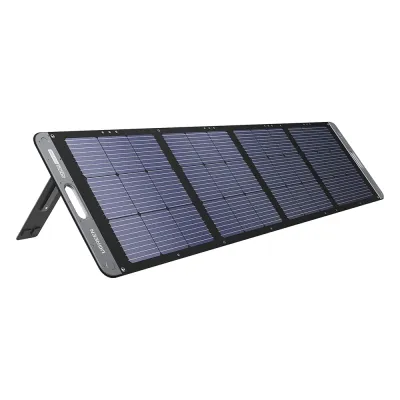 Panel Solar Plegable 200W / Recomendado para el Power Station Portable de 1200W UGREEN / Alta Eficiencia de Conversión / Alineación Inteligente de la Luz Solar / Resistente Al Agua y Duradero / Incluye Cable XT60 Macho a Macho 2m.