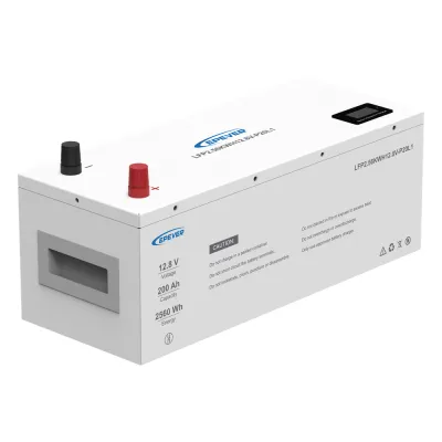 Batería de litio LiFeO4 12.8Vcc, 200Ah, 2.56Kwh, Pantalla LCD para Monitoreo Local, Carcasa Metálica