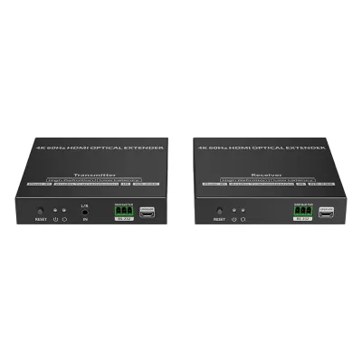 Kit extensor por fibra óptica | Hasta 40 kilómetros| 4K@60Hz | con IR | RS232