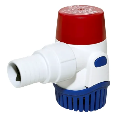 Bomba Sumergible de Achique Marina Rule 1100 GPH / 12 Vcd / Ejes de Acero Inoxidable Sumergibles / Base de Filtro con Cierre a Presión / Protección Térmica TCO Integrada / Protección Contra Ignición / Certificada CE e IS