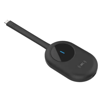 Dongle (Adaptador) de Proyección Inalambrica Para Pantallas Interactivas HIKVISION Serie DS-D5CxxRB/B / Compatible con Windows y Mac / Conector Tipo C (Incluye Adaptador USB-A - USB-C)