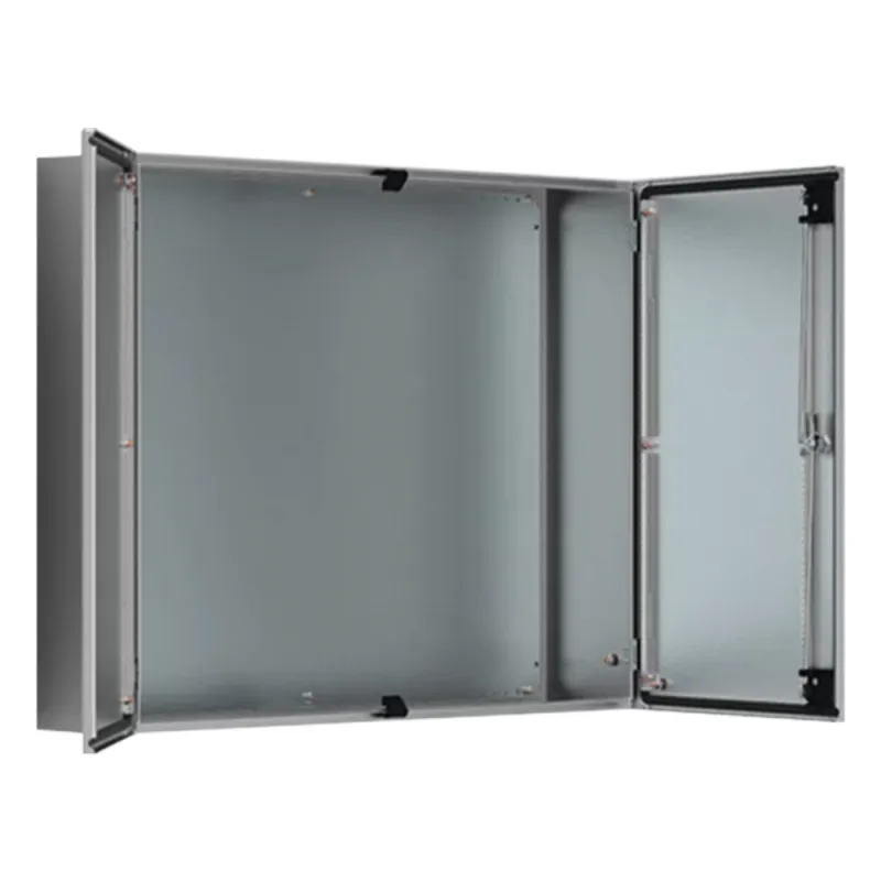 Gabinete de Doble Puerta, 1200 x 1200 x 400 mm, de Acero Inoxidable, Cepillado. Protección NEMA 12, IP55, IK10