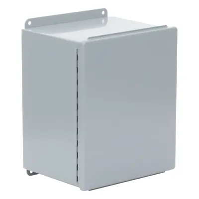 Gabinete de Bisagra Continua NEMA 12; IP66 de Uso en Intemperie, 305 x 254 x 203 mm, De Acero, Color Gris