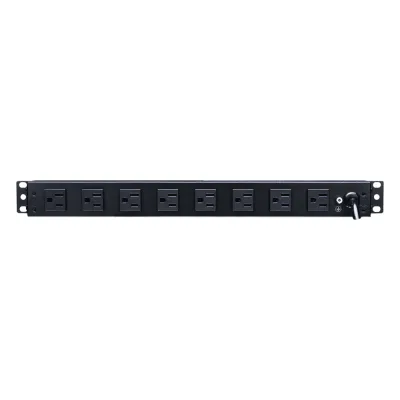 PDU Básico de Montaje en Rack, Con 10 Salidas NEMA 5-15R y Protección Contra Sobretensiones, Enchufe de Entrada NEMA 5-15P, de 19in, 1UR, 15 Amp, 120 Vca