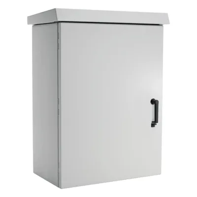 Gabinete Para Exterior OSP ComLine de 12 UR, 600 mm de Ancho, 500 mm de Profundidad De Aluminio, Color Gris Claro Con Protección NEMA 4/12/4X/3/3R; IP66