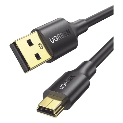 Cable USB-A 2.0 a Mini USB | 1m | Cable de Datos y Alimentación | 480Mps | Chip Inteligente | PVC | Para Discos Duros HDD o SSD, Go-Pro Hero, Mando de PS3, Cámaras Digitales, Reproductores MP3, MP4, etc.