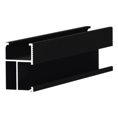 Riel 8 con anodizado negro para montaje de módulos fotovoltaicos de aluminio anodizado de 2700mm.