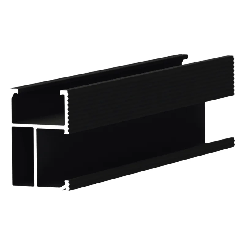 Riel 8 con anodizado negro para montaje de módulos fotovoltaicos de aluminio anodizado de 2700mm.