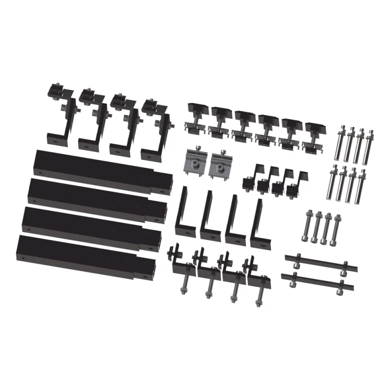Caja de accesorios de aluminio negro anodizado para montaje VEKTOR8BLK , arreglo 1X4 para techo
